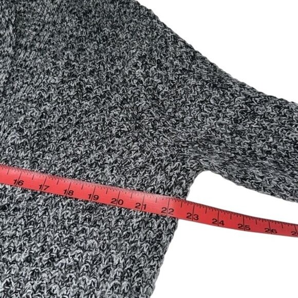 Bobbie Brooks Plus Size 2X Open Front Cardigan Sweater Black & White Knit - Picture 9 of 9